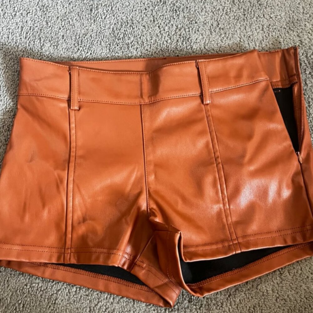 Pleather shorts